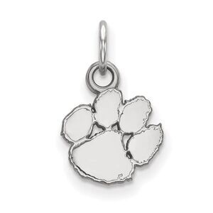 10k White Gold Clemson U XS (Tiny) Charm or Pendant